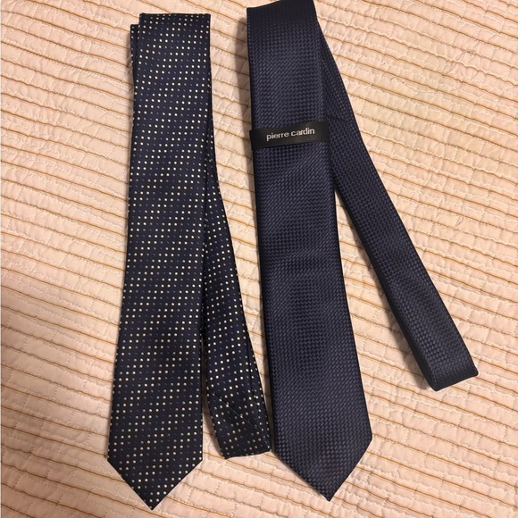 Set Of 2 Pierre Cardin Hand Made Men’s Neck Ties - Picture 2 of 4